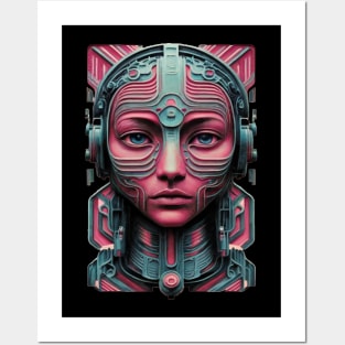 Futurism Dystopian Abstract Modern Portrait Art Posters and Art